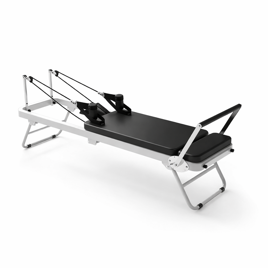 Syedee Foldable Pilates Reformer, Pilates Machine for Home Use, with Dual Resistance- Springs and Cords, Pilates Equipment for Home Workouts with Jump Board, up to 400 LBS