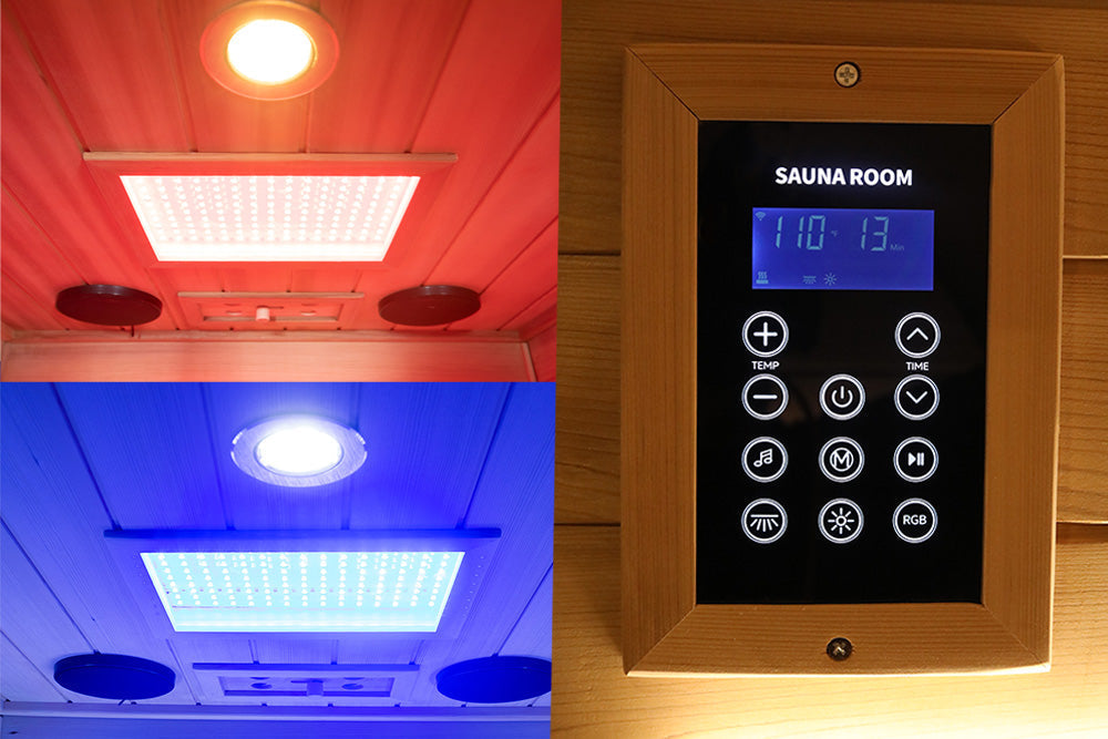 Wizzisaunas S01 1-Person Full Spectrum Near Zero EMF Indoor Infrared Sauna with Red Light Therapy