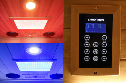 Wizzisaunas S01 1-Person Full Spectrum Near Zero EMF Indoor Infrared Sauna with Red Light Therapy