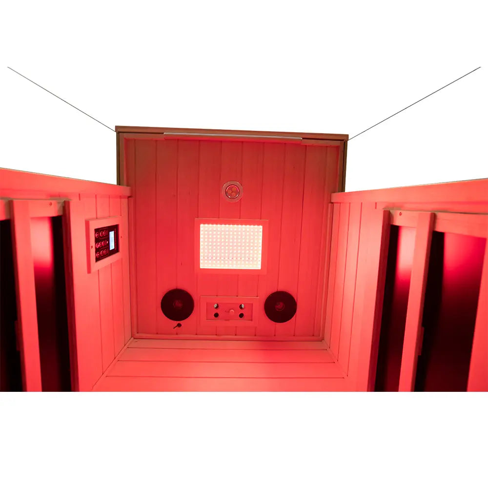Wizzisaunas S01 1-Person Full Spectrum Near Zero EMF Indoor Infrared Sauna with Red Light Therapy