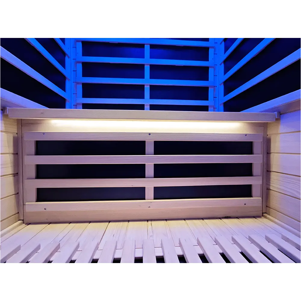 Wizzisaunas S02 2-Person Full Spectrum Near Zero EMF Indoor Infrared Sauna with Red Light Therapy