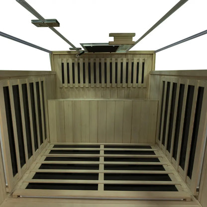 Wizzisaunas S02 2-Person Full Spectrum Near Zero EMF Indoor Infrared Sauna with Red Light Therapy